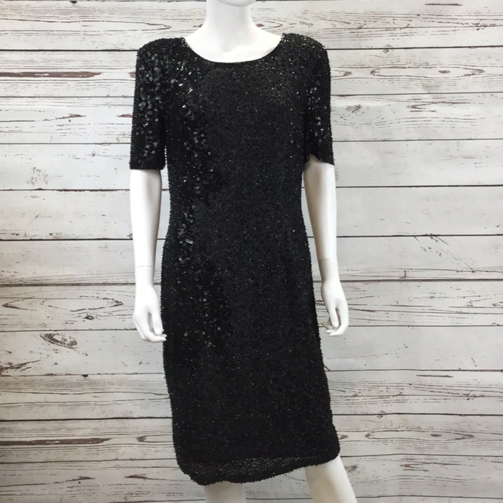 Vintage De Oscar Collection Backless Beaded Dress
